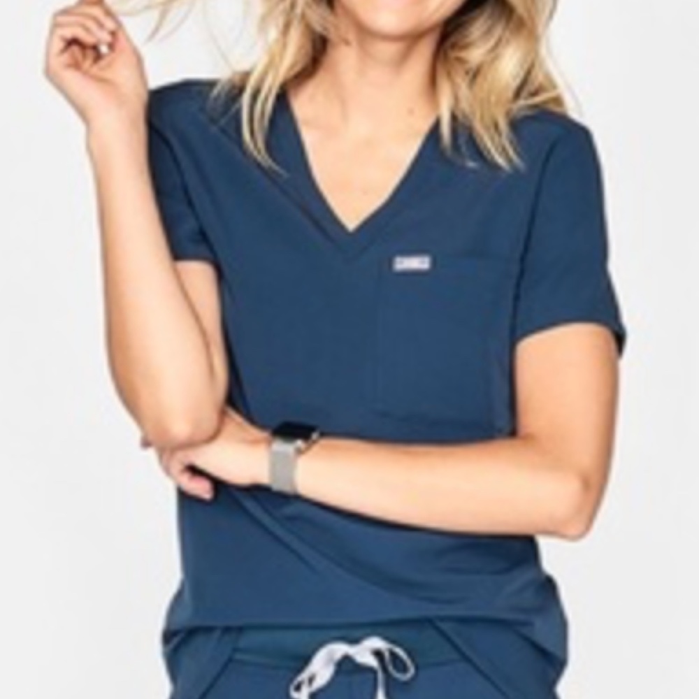 Figs Catarina Scrub Top - Dark Harbour -  Medium (Limited Edition - SOLD OUT)